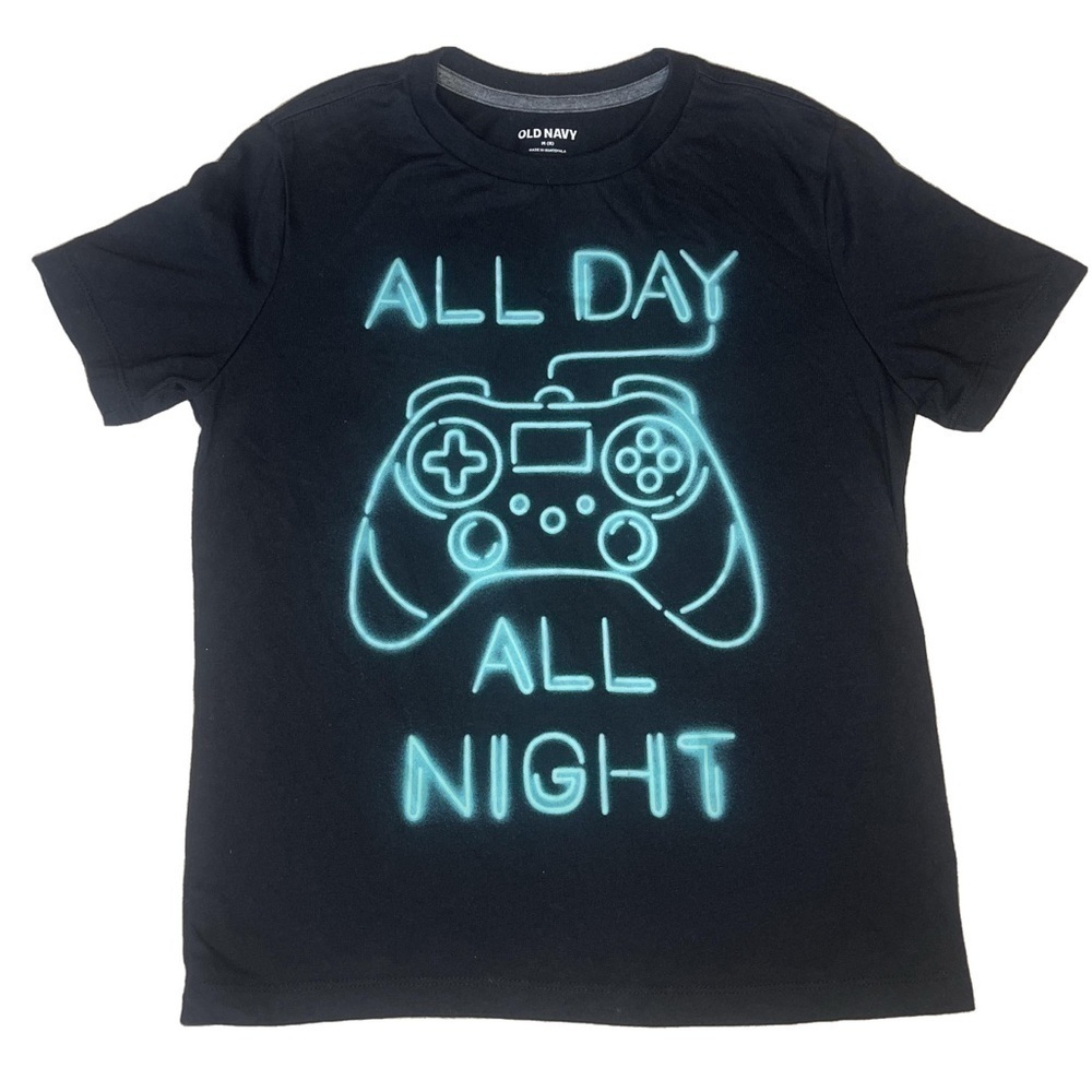 🟢 3/$15 Old Navy All Day All Night Short Sleeve Tee Boy Medium (8)